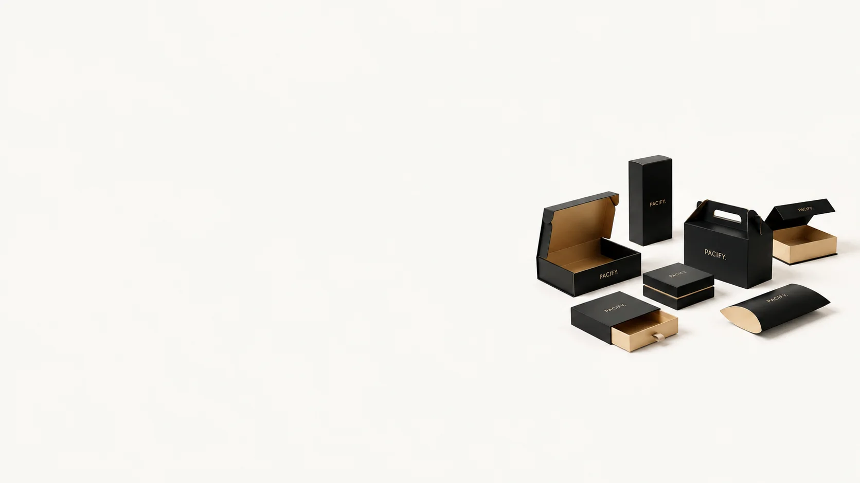 Premium custom packaging boxes by Pacify Packaging