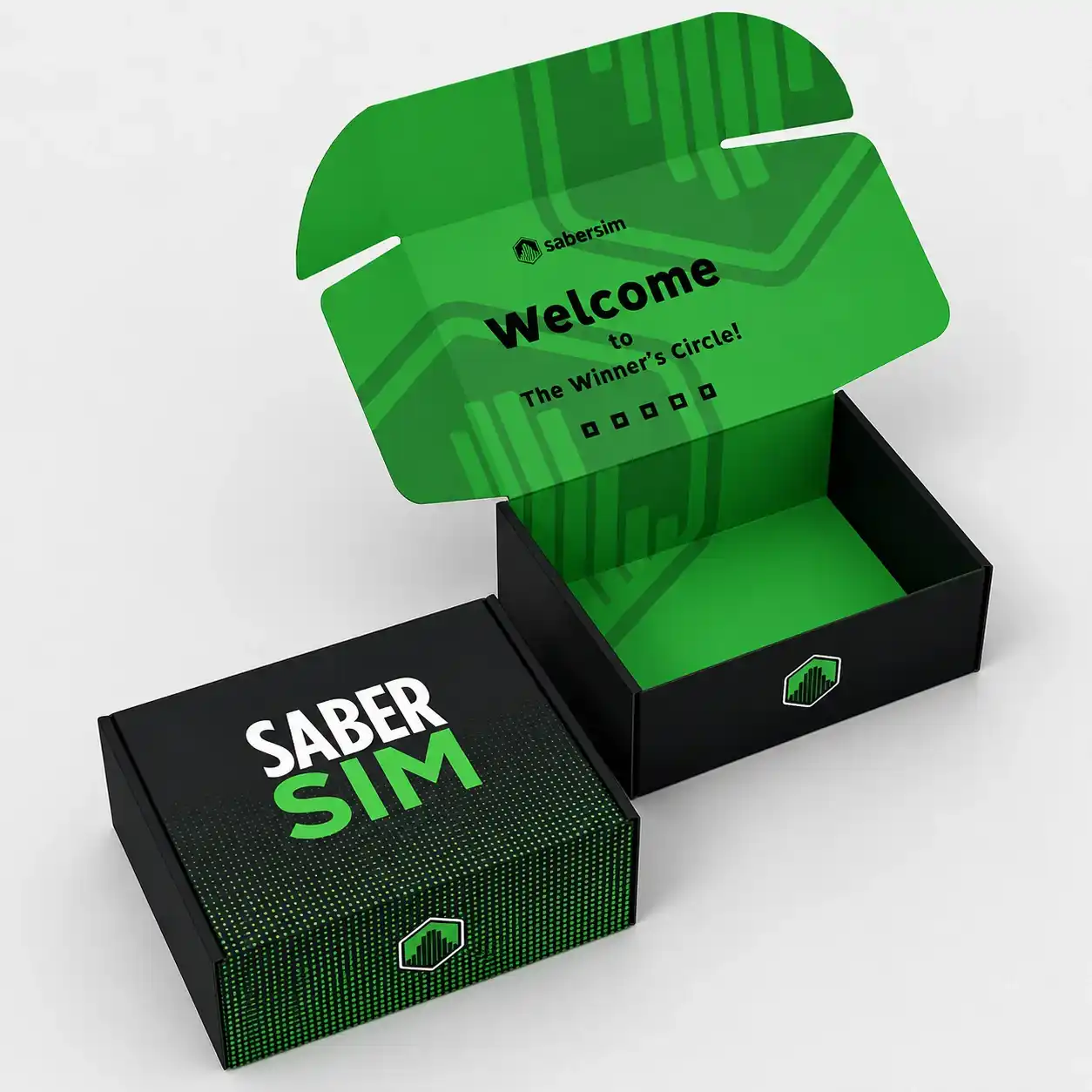SaberSim Welcome Mailer — Ecommerce Packaging